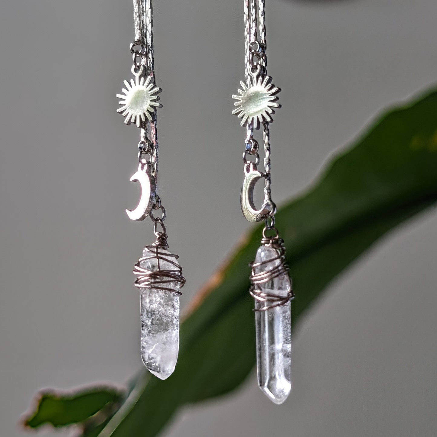 ASTERIA - Hängeohrringe mit Bergkristall