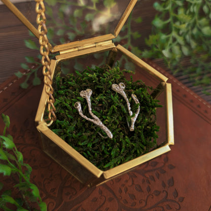 CLIMBING TWIG - Ohrring | 925 Silber und 999 Silber, Earclimber mit kletterndem Zweig und Zirkonen