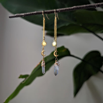 ASTERIA - Hängeohrringe mit Bergkristall