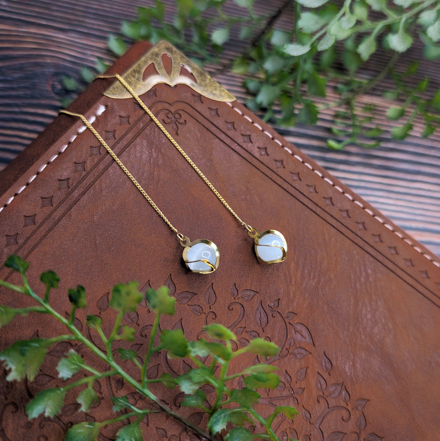 ALLEGRA - Fädelohrringe mit Glasperle