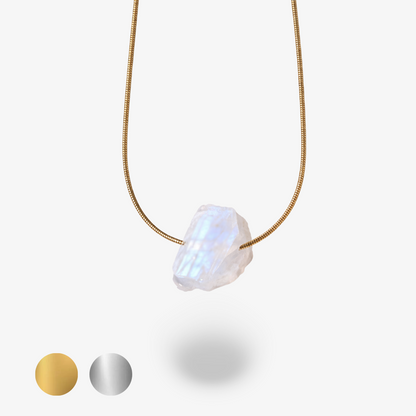 AURA - Halskette mit rohem Mondstein