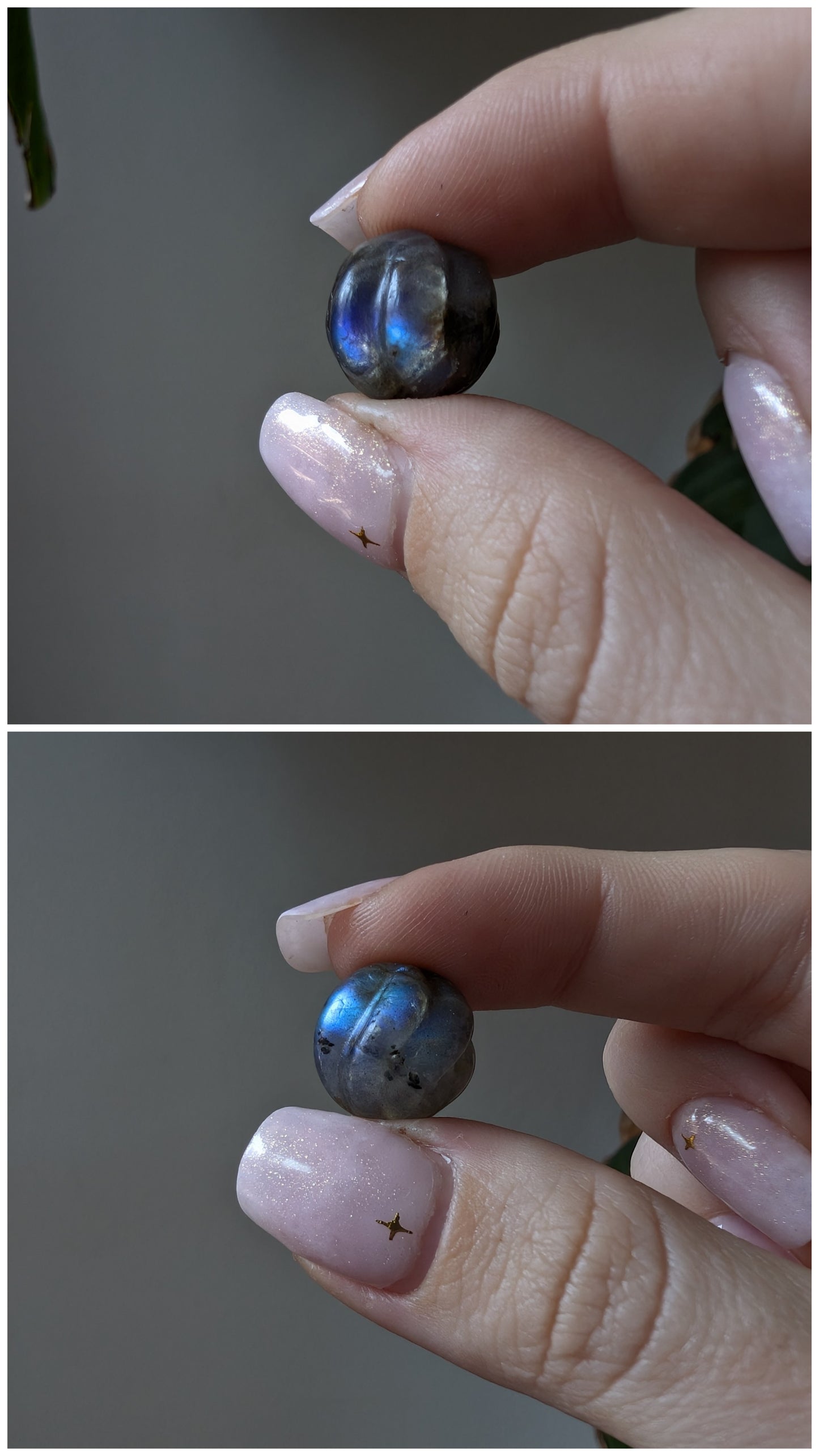 NOCTURNA ✦ Kette mit Labradorit und Luna Motte
