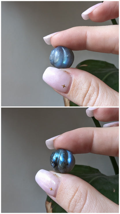 NOCTURNA ✦ Kette mit Labradorit und Luna Motte
