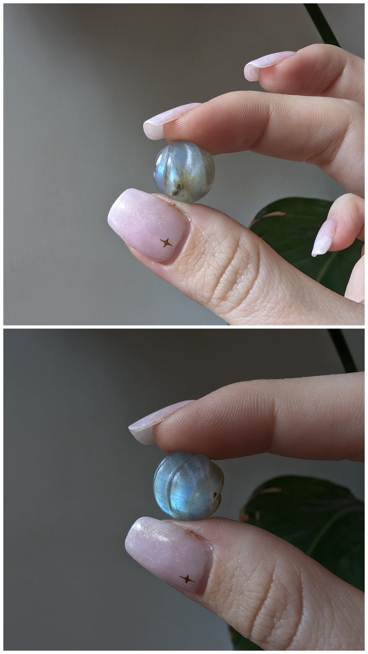 NOCTURNA ✦ Kette mit Labradorit und Luna Motte