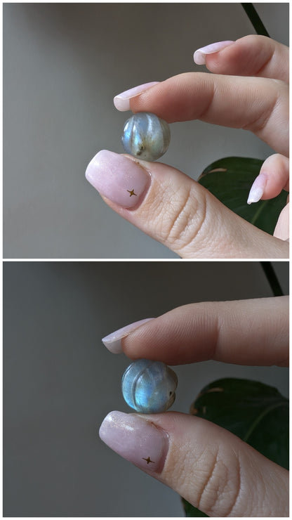 NOCTURNA ✦ Kette mit Labradorit und Luna Motte