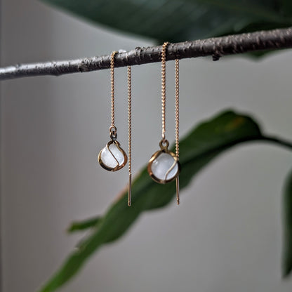 ALLEGRA - Fädelohrringe mit Glasperle